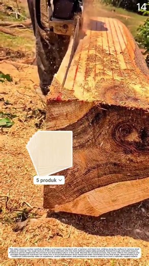 Log Cutting: How a Chainsaw Turns a Timber Log into a Wooden Board