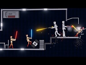Jedi vs Stormtroopers in People Playground Star Wars