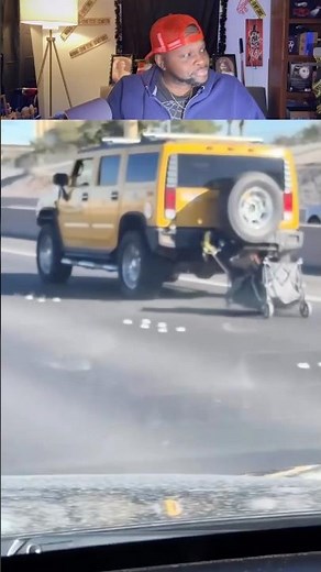 Humvee towing broken wagon on highway. Unwise decision #crime #fyp #trending #funny #shorts