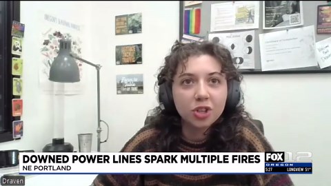 Downed power lines spark multiple fires in northeast Portland