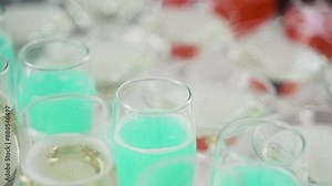 Close up view of Candy Bar Wedding, candy buffet at a wedding move camera