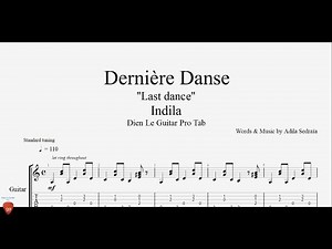 Dernière Danse (Last Dance) - Guitar Tutorial + TAB