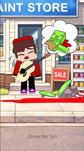 Jj and Mikey Maizen Minecraft Skate story #minecraft #maizen #sprunki #numberblocks