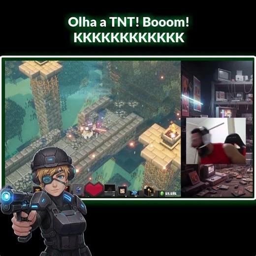 THE BEST GAME VOICE ACTOR! Look at the TNT! Boom! #minecraft