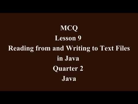 Reading from and Writing To Text Files in Java | Q2 Java L9 P4 | SMILE ROAD