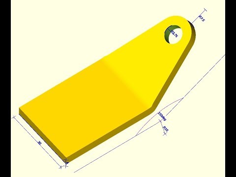 dimensioning in openSCAD with python support