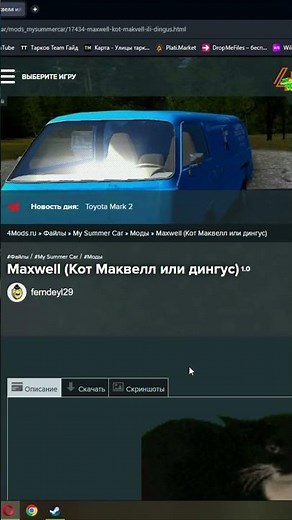 Как установить мод на кота Maxwell (Dingus) || My Summer Car