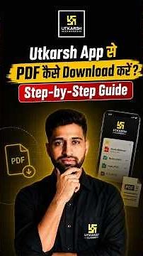 Utkarsh App से PDF कैसे Download करें ? 🤔 Step-by-Step Guide 📝 #utkarshnursing #shorts