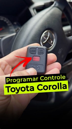 Como Programar Novo Controle Toyota Corolla ☑️ #toyota #corolla #shorts