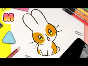 HOW TO DRAW A KAWAII RABBIT 💖 Easy Kawaii Drawings 💖 Learn to draw with Jape
