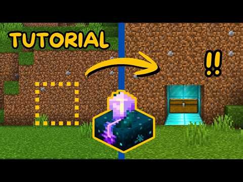 Minecraft Secret Piston Door Tutorial ! (w/ Calibrated Sculk Sensor) [JAVA ONLY]