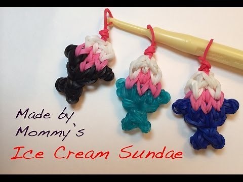 Ice Cream Sundae Charm on the Rainbow Loom