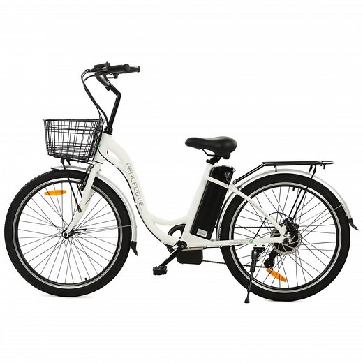 ECOTRIC 26 inch city Tire Electric Bike - White- | ECOTRIC Electric Bikes