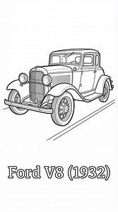 Moteur Ford V8 Flathead de 1932 - 50 dessins techniques portraits - Etsy France