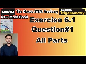 Lec#02 Unit#06 |Exercise 6.1 Q#1 All Parts| New math 9th