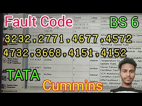 BS 6 FAULT CODE 3232, 2771, 4677, 4151,4152,3677 TATA cummins #cummins_service_anwar