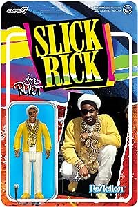 Super7 Slick Rick The Ruler - 3.75" Slick Rick Action Figure with Accessories Hip Hop Collectibles and Retro Toys