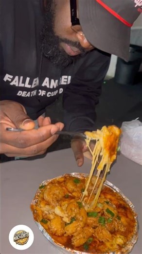 Honey garlic chicken & shrimp loaded mac got him locked in 😭🔥 Nevada Rise event.