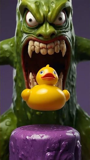 “Pickle Monster vs Rubber Duck | 3D Horror Comedy”