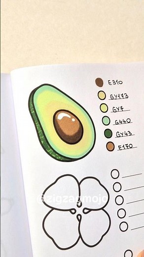 Coloring avocado step by step 🥑