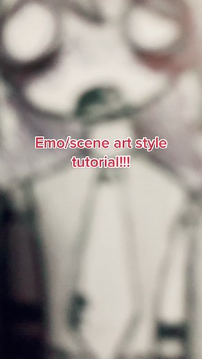 I made this tut for some of my friends cuz this is such a fun art styleee #emo #emoartstyle #scene #art#arttutorial #arttut #dsmp #eddsworld #tord #artstyle
