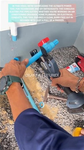 Next level plumbing! Best electric PVC pipe cutter. #ytshorts