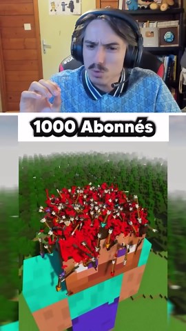 Combien d'ABOS pour détruire Steve? #minecraft #shorts #summeronshorts