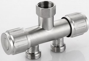 [Hot Item] Sanitary Waredouble Handles Angle Water Valve for Washing Machine Tap Toilet Valve