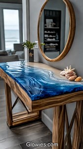 7.3K views · 123 reactions | Resin art beach wave accent tables are a...