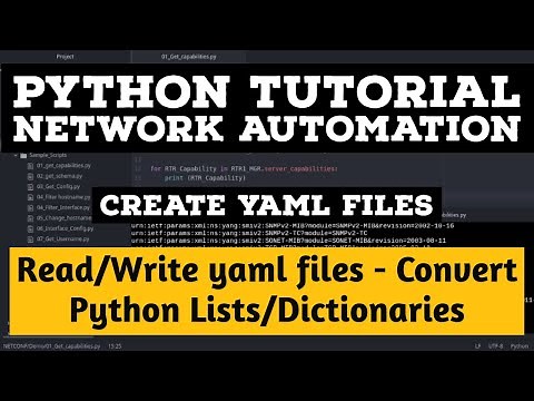 Python Tutorial: How to read and Write YAML files in Python - Convert list or dictionaries to YAML