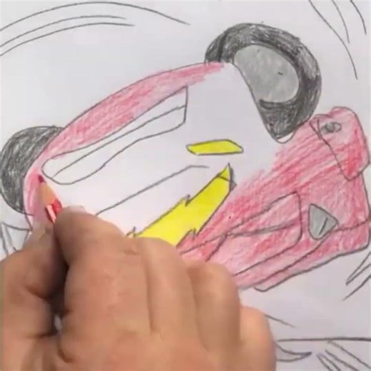 How to Draw LIGHTNING MCQUEEN CRASH!!!! / Easy Drawing for Kids - Step by Step