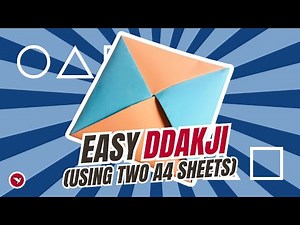 How to Make Ddakji with 2 A4 Paper Sheets (Appeared in Squid Game!) - Traditional Korean Paper Game