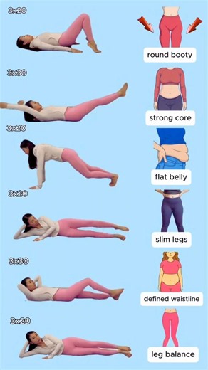 Best Home Exercises for Flat Belly, Slim Legs & Strong Core | Full Body Toning Workout 💪✨ #trending