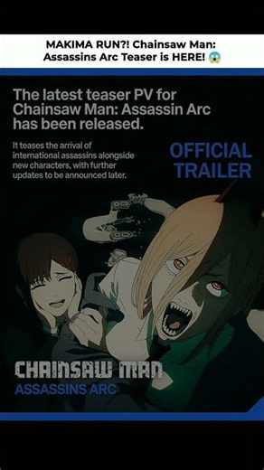 Chainsaw Man SEASON 2: International Assassins Arc Officially Announced! #anime #chainsawman #fyp