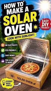 ☀️ How to Make a Solar Oven at Home | Cook with Sunlight! 🌞