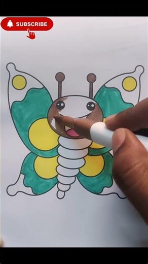 Beautiful Butterfly Coloring Drawing | Elegant Butterfly Coloring Page for All Age Groups 🦋🎨