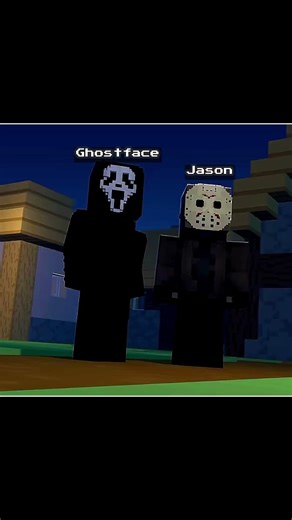 Jason and Ghostface Minecraft Story #minecraft #animation #shorts #viral #memes #funny