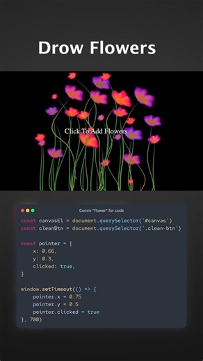 Drow Flowers // Project for practice //#coding #webdesign #trendin #viral#trendingshorts#viralshorts