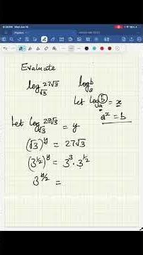 Evaluate log₍√3₎(27√3) | Simplify Logarithmic Expression Step‑by‑Step”