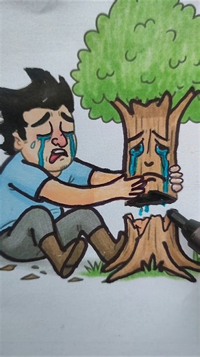 He Cut the Tree… Then Regretted It 😢🌱