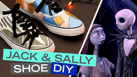 3.1M views · 675 reactions | What's this? What's this? A perfect pair of DIY shoes inspired by The Nightmare Before Christmas! | Disney Style | Facebook