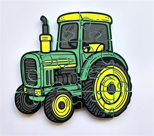 Tractor 3D Printed Jigsaw Puzzle, Educational Toy for Toddlers & Young Kids - Etsy