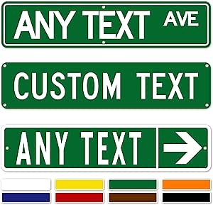 Custom Street Metal Sign - 6x24 Inch, Rust-Free Aluminum, Reflective Option, Single/Double Sided