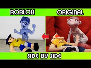 SML Movie vs SML ROBLOX: Ghost Jeffy + Jeffy's Bad Dog ! Side by Side