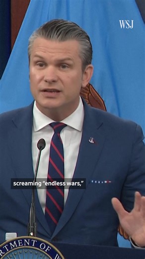 Secretary of Defense Pete Hegseth justified the U.S. attacks on Iran as a means of defending the American people, saying the goal isn’t nation-building. Follow live coverage: https://on.wsj.com/4l1mYow | The Wall Street Journal