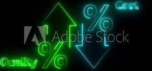Cost and quality control concept. Successful organization strategy and management. Quality control and company cost reduction.