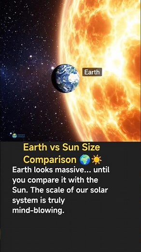 Earth vs Sun Size Comparison 🌍☀️