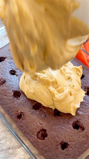 Peanut Butter Poke Cake recipe in the comments | Al Dente Diva Food & Recipes