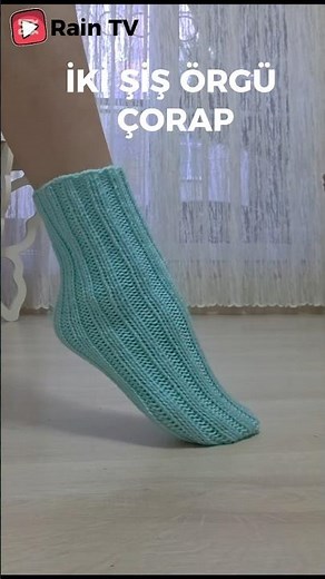 Easy two-needle knitted sock pattern tutorial is available on our channel, step by step.