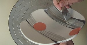 Ceramic Surface Design Techniques on a Plate